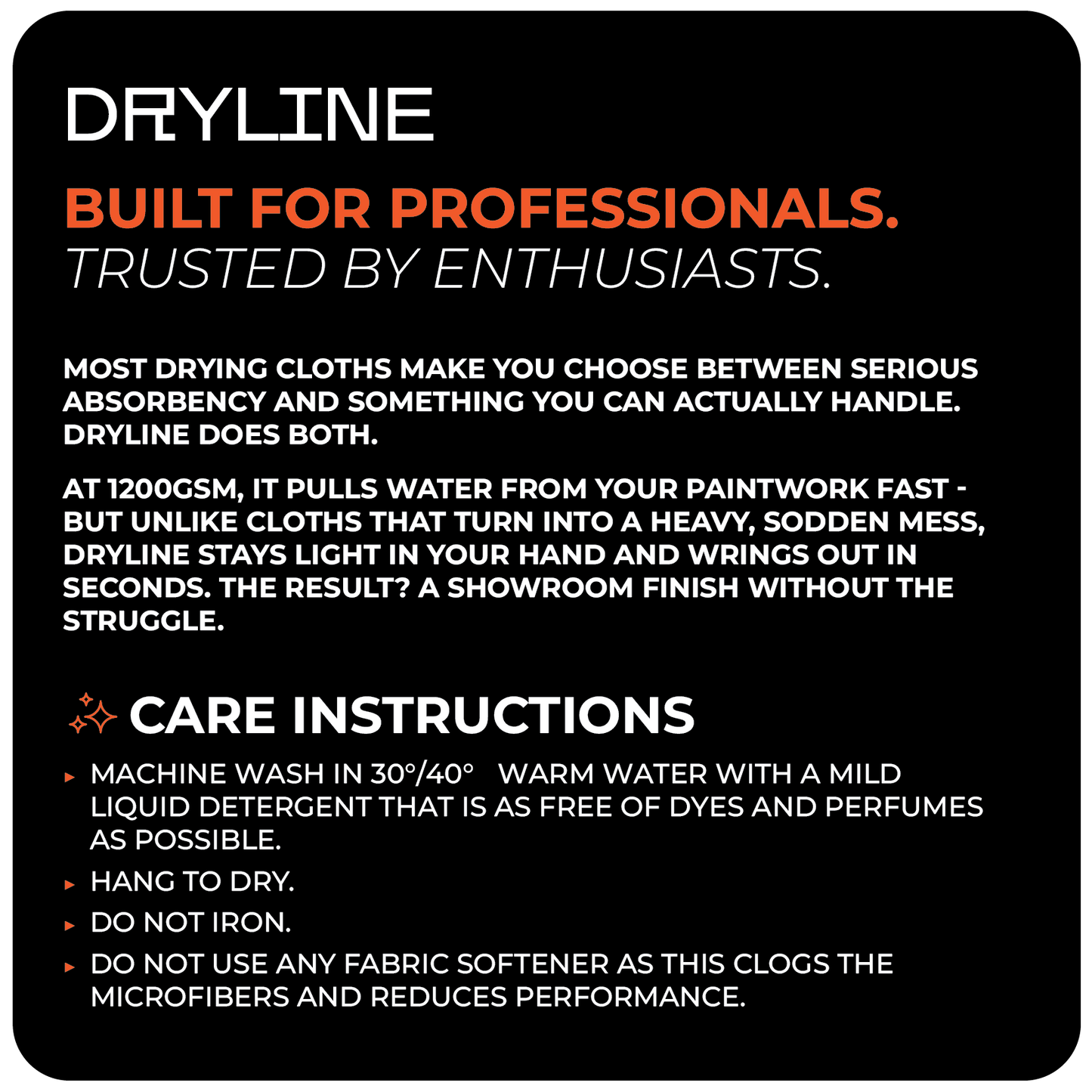 DRYLINE - Microfiber Drying Towel